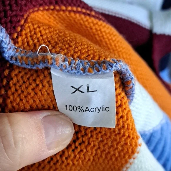 Striped Knit Cardigan | Size XL - Picture 5 of 5